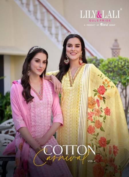 Cotton Carnival 2 By Lily And Lali schiffli Work Cotton Readymade Suits Wholesale Shop In Surat
 Catalog